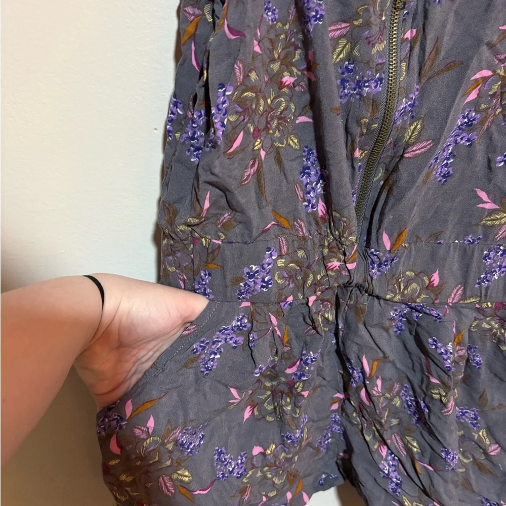 Mimi Chica Purple Floral Jumpsuit